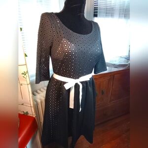 REDUCED! Plenty by Tracy Reese NWT Black Eyelet Over Ivory Chemise Dress Sz4